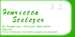 henrietta stelczer business card